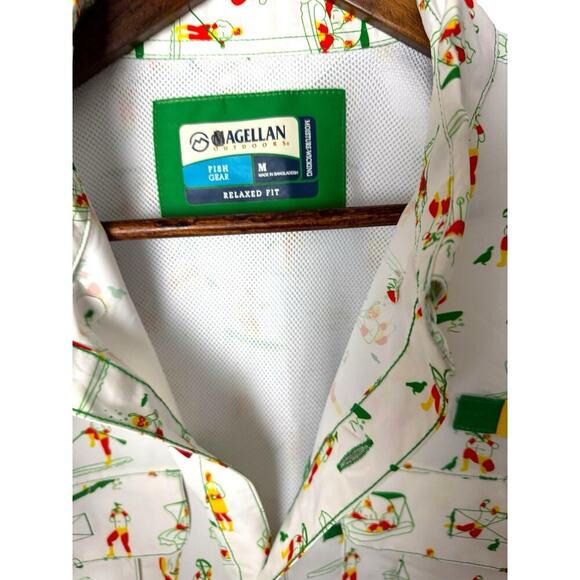 Magellan Outdoors Men's Fish Gear Button Up Short Sleeve Shirt M - Picture 10 of 15